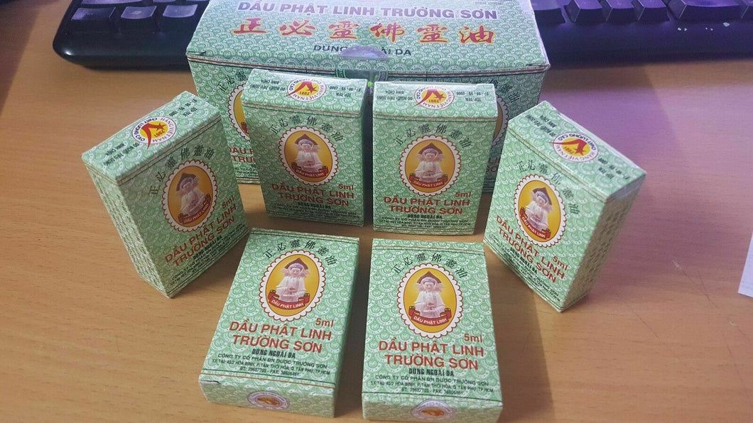 6 x 5ml Dau Phat Linh Truong Son - Medicated Essential Oil - BIG BOTTLE ; NEW