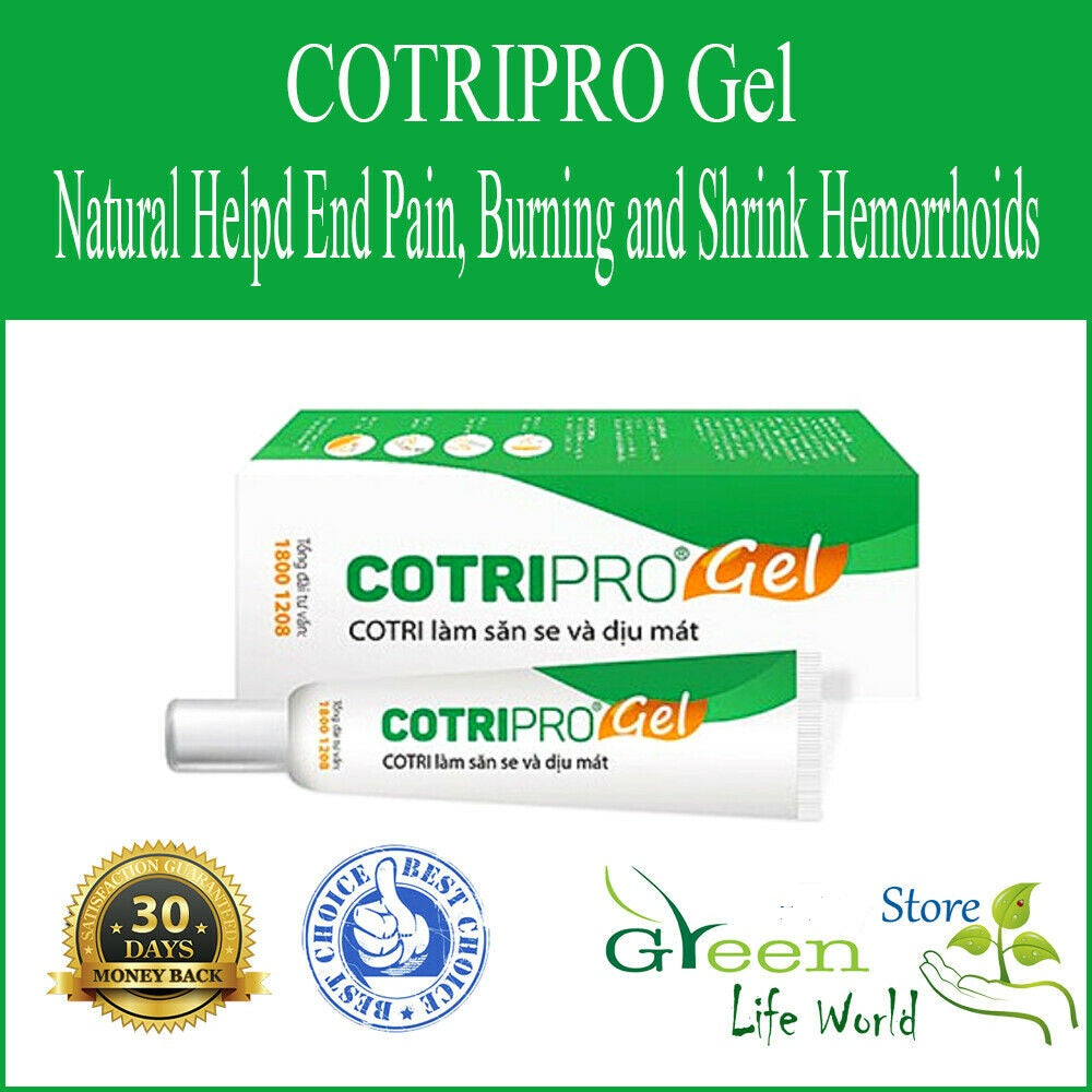 1 Tube COTRIPRO Gel 25g - Natural Helpd End Pain, Burning and Shrink Hemorrhoids
