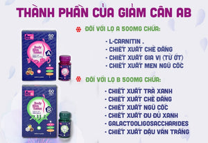01 Box A + 01 Box B - Viên Giảm Cân AB Nhật Bản
