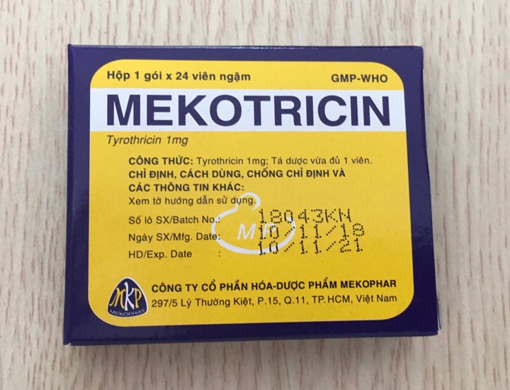 05 Boxes - Thuốc Trị Ho, Long Đờm Mekotricin Hộp 1 Gói 24 Viên Ngậm