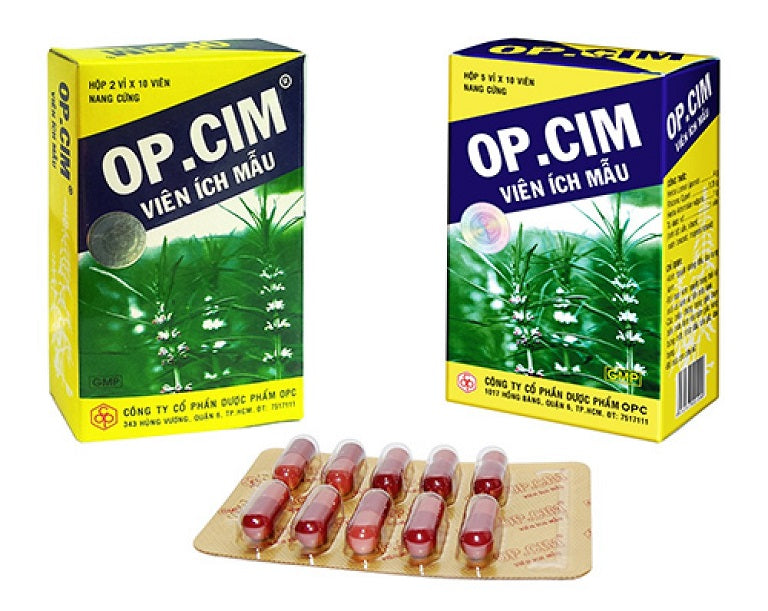 03 Boxes *Hộp 5 vỉ x 10 viên- Viên Ích Mẫu Op.Cim (Cao Ích Mẫu) - Kinh nguyệt không đều, đau bụng Kinh