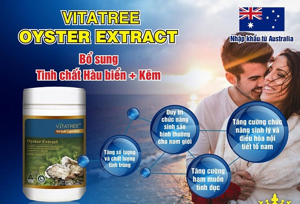Viên uống Oyster Extract Vitatree hỗ trợ tăng cường sinh lý nam giới (90 viên)