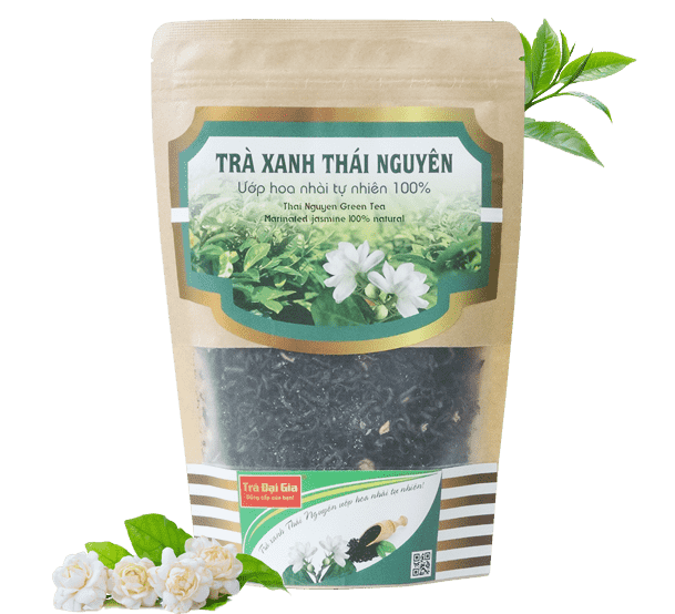 100gram (3.5OZ) Thai Nguyen Green Tea Marinated with Natural Jasmine (Jasmine Tea)