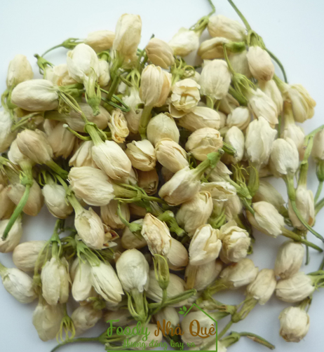 Trà Hoa Nhài (Hoa Lài) 100gr Sấy Khô Nguyên Bông Trắng Đẹp Thượng Hạng