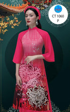 Load image into Gallery viewer, 1 Set - Ao Dai - Traditional Vietnamese Long Dress Collections with Pants - Silk 3D - All Size - Hoa Cuc
