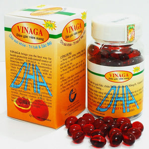 200 Capsules Vinaga Pure GAC Oil - Momordica GAC Fruit Vitamin A, E - DHA