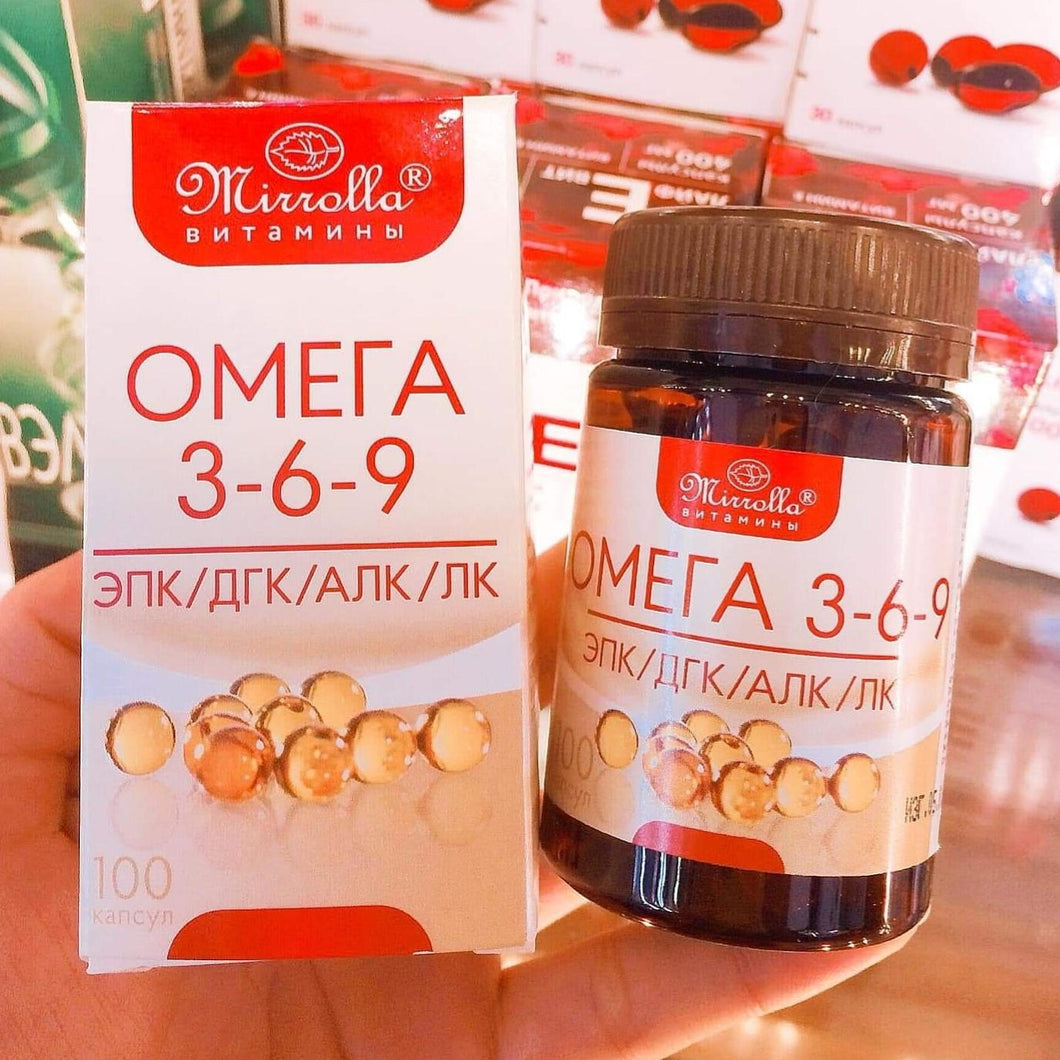 02 Boxs - Viên uống Omega 369 Mirrolla Nga 100 viên