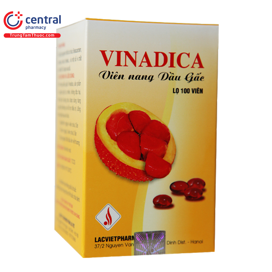 2 Boxs - Vien Dầu gấc VINADICA-  100 viên/hộp