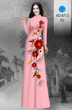 Load image into Gallery viewer, 1 Set - Ao Dai - Traditional Vietnamese Long Dress Collections with Pants - Silk 3D - All Size - Hoa Cuc
