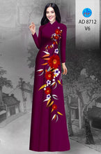 Load image into Gallery viewer, 1 Set - Ao Dai - Traditional Vietnamese Long Dress Collections with Pants - Silk 3D - All Size - Hoa Cuc
