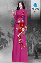 Load image into Gallery viewer, 1 Set - Ao Dai - Traditional Vietnamese Long Dress Collections with Pants - Silk 3D - All Size - Hoa Cuc

