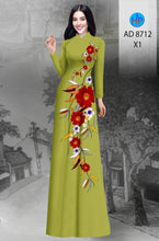 Load image into Gallery viewer, 1 Set - Ao Dai - Traditional Vietnamese Long Dress Collections with Pants - Silk 3D - All Size - Hoa Cuc
