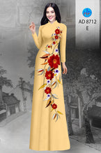 Load image into Gallery viewer, 1 Set - Ao Dai - Traditional Vietnamese Long Dress Collections with Pants - Silk 3D - All Size - Hoa Cuc
