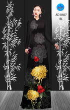 Load image into Gallery viewer, 1 Set - Ao Dai - Traditional Vietnamese Long Dress Collections with Pants - Silk 3D - All Size - Hoa Cuc
