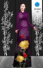 Load image into Gallery viewer, 1 Set - Ao Dai - Traditional Vietnamese Long Dress Collections with Pants - Silk 3D - All Size - Hoa Cuc
