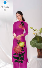 Load image into Gallery viewer, 1 Set - Ao Dai - Traditional Vietnamese Long Dress Collections with Pants - Silk 3D - All Size - Hoa Cuc
