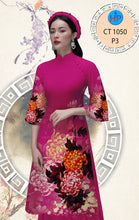 Load image into Gallery viewer, 1 Set - Ao Dai - Traditional Vietnamese Long Dress Collections with Pants - Silk 3D - All Size - Hoa Cuc
