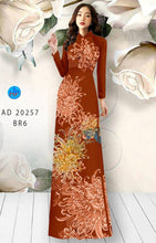 Load image into Gallery viewer, 1 Set - Ao Dai - Traditional Vietnamese Long Dress Collections with Pants - Silk 3D - All Size - Hoa Cuc
