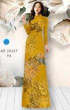 Load image into Gallery viewer, 1 Set - Ao Dai - Traditional Vietnamese Long Dress Collections with Pants - Silk 3D - All Size - Hoa Cuc
