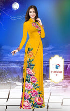 Load image into Gallery viewer, 1 Set - Ao Dai - Traditional Vietnamese Long Dress Collections with Pants - Silk 3D - All Size - Hoa Cuc
