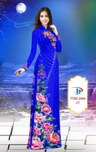 Load image into Gallery viewer, 1 Set - Ao Dai - Traditional Vietnamese Long Dress Collections with Pants - Silk 3D - All Size - Hoa Cuc
