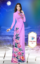 Load image into Gallery viewer, 1 Set - Ao Dai - Traditional Vietnamese Long Dress Collections with Pants - Silk 3D - All Size - Hoa Cuc

