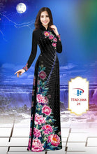 Load image into Gallery viewer, 1 Set - Ao Dai - Traditional Vietnamese Long Dress Collections with Pants - Silk 3D - All Size - Hoa Cuc
