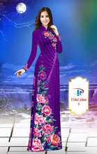 Load image into Gallery viewer, 1 Set - Ao Dai - Traditional Vietnamese Long Dress Collections with Pants - Silk 3D - All Size - Hoa Cuc
