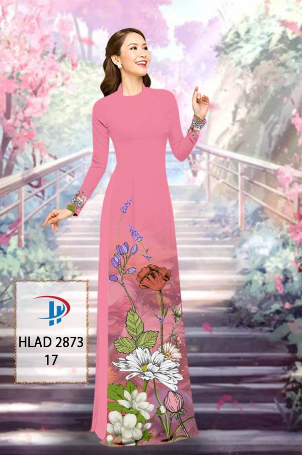 1 Set - Ao Dai - Traditional Vietnamese Long Dress Collections with Pants - Silk 3D - All Size - Hoa Cuc