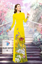 Load image into Gallery viewer, 1 Set - Ao Dai - Traditional Vietnamese Long Dress Collections with Pants - Silk 3D - All Size - Hoa Cuc

