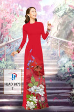 Load image into Gallery viewer, 1 Set - Ao Dai - Traditional Vietnamese Long Dress Collections with Pants - Silk 3D - All Size - Hoa Cuc
