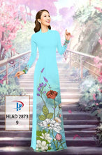 Load image into Gallery viewer, 1 Set - Ao Dai - Traditional Vietnamese Long Dress Collections with Pants - Silk 3D - All Size - Hoa Cuc
