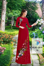 Load image into Gallery viewer, 1 Set - Ao Dai - Traditional Vietnamese Long Dress Collections with Pants - Silk 3D - All Size - Hoa Cuc
