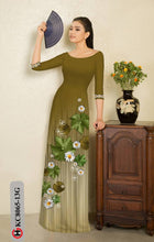 Load image into Gallery viewer, 1 Set - Ao Dai - Traditional Vietnamese Long Dress Collections with Pants - Silk 3D - All Size - Hoa Cuc
