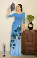 Load image into Gallery viewer, 1 Set - Ao Dai - Traditional Vietnamese Long Dress Collections with Pants - Silk 3D - All Size - Hoa Cuc
