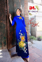 Load image into Gallery viewer, 1 Set - Ao Dai - Traditional Vietnamese Long Dress Collections with Pants - Silk 3D - All Size - Hoa Cuc
